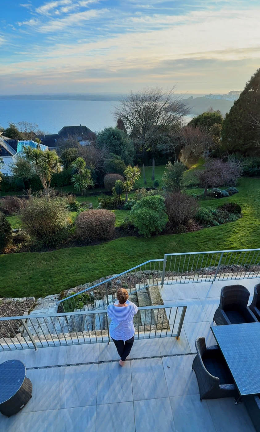 Mum looking out to sea