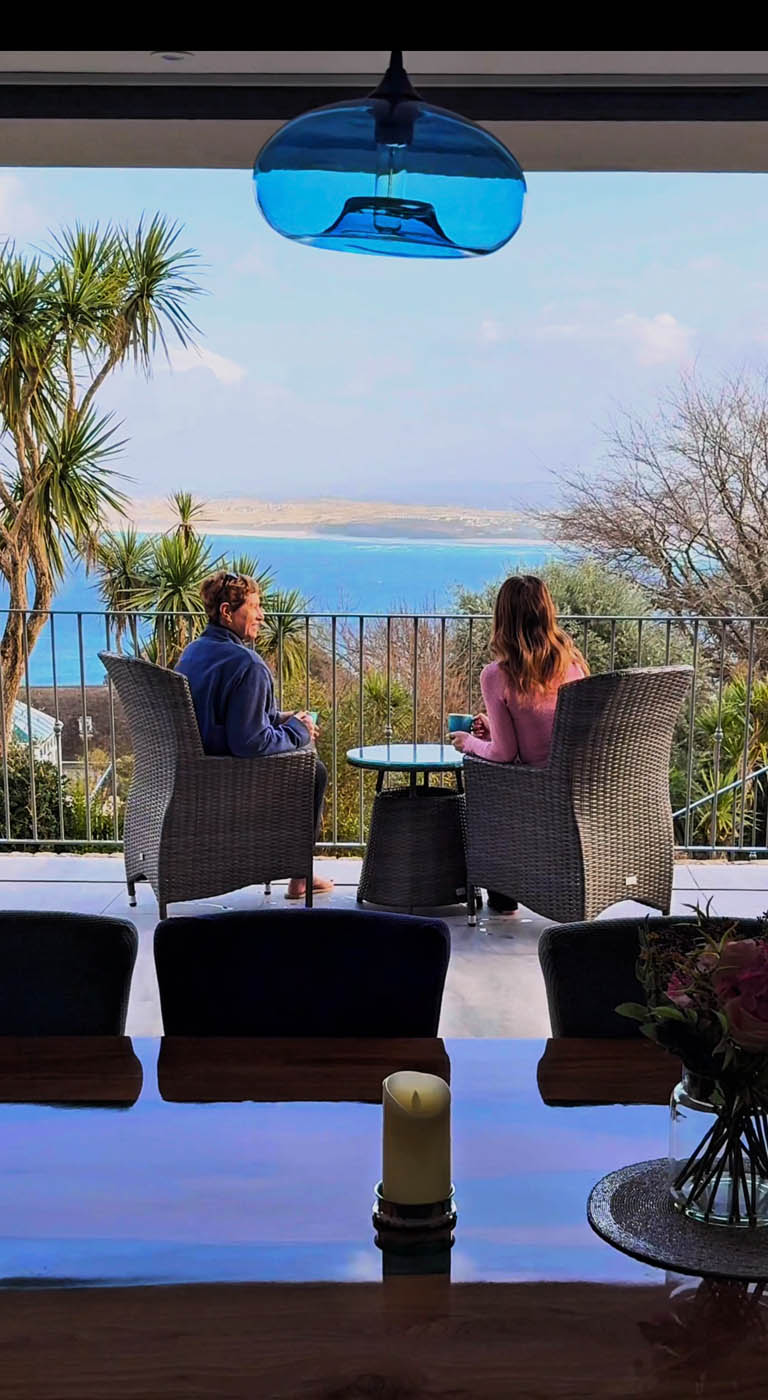 Morning tea on terrace